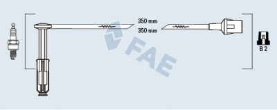 FAE 85052 -  Комплект проводов зажигания