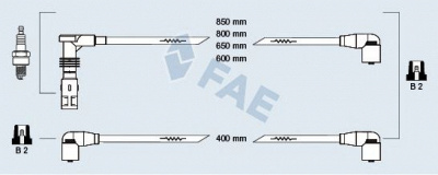 FAE 85059 -  Комплект проводов зажигания