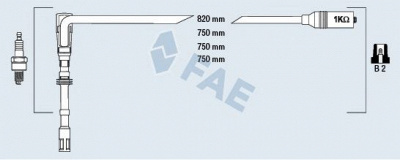 FAE 85065 -  Комплект проводов зажигания