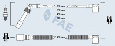 FAE 85105 - Комплект проводов зажигания