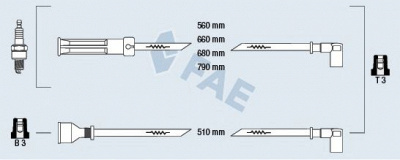 FAE 85350 -  Комплект проводов зажигания