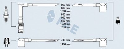 FAE 85520 - Комплект проводов зажигания
