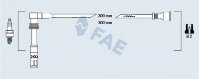 FAE 85682 - Комплект проводов зажигания