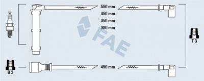 FAE 85765 -  Комплект проводов зажигания