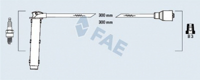FAE 85766 -  Комплект проводов зажигания