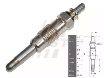 FAST ft82710 -  Свеча накаливания