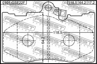 FEBEST 0101gse22f -  Колодки тормозные дисковые передние, комплект