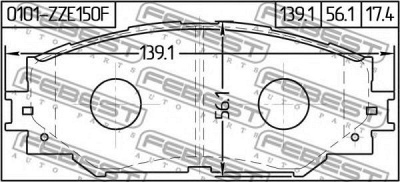 FEBEST 0101zze150f -  Колодки тормозные дисковые передние, комплект