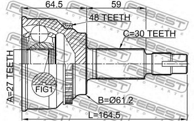 FEBEST 0110avv50a48 -  Шарнир, приводной вал
