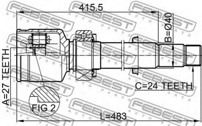 FEBEST 0111gsv40rh -  Шарнир, приводной вал