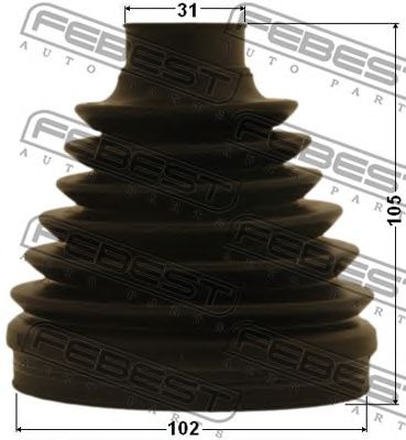 FEBEST 0115puck50 -  Пыльник шрус внутренний комплект102x105x31