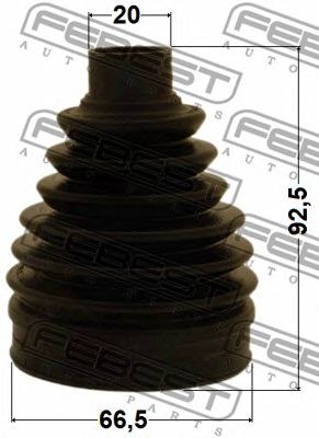 FEBEST 0117paca33r -  Пыльник шрус наружный задний комплект66.5x92.5x20
