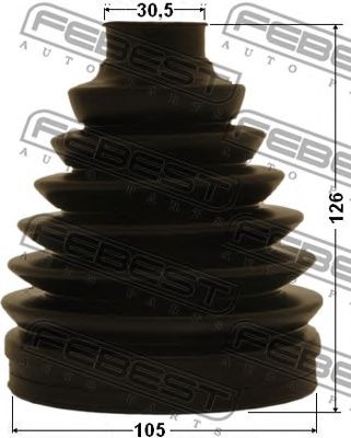 FEBEST 0117pgrj150 -  Пыльник шрус наружный комплект 105x126x30.5