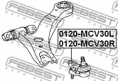 FEBEST 0120mcv30l -  Несущий / направляющий шарнир