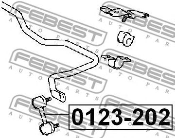 FEBEST 0123202 -  Тяга / стойка, стабилизатор
