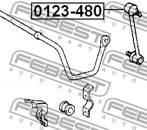 FEBEST 0123480 -  Тяга / стойка, стабилизатор