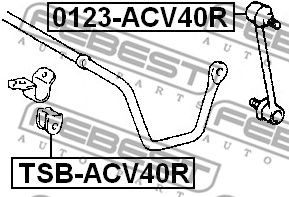 FEBEST 0123acv40r -  Стойка стабилизатора заднего