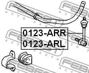 FEBEST 0123arr -  Тяга / стойка, стабилизатор