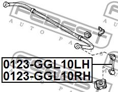 FEBEST 0123ggl10lh -  Тяга стабилизатора задняя левая