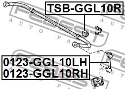 FEBEST 0123ggl10rh -  Тяга стабилизатора задняя правая