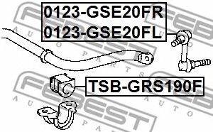 FEBEST 0123gse20fr -  Стойка стабилизатора переднего, правая