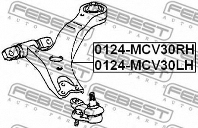 FEBEST 0124mcv30lh -  Рычаг независимой подвески колеса, подвеска колеса