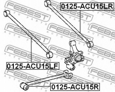 FEBEST 0125acu15r -  Рычаг независимой подвески колеса, подвеска колеса