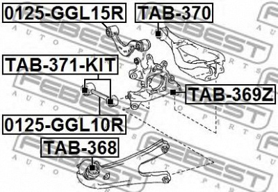 FEBEST 0125ggl15r -  Рычаг независимой подвески колеса, подвеска колеса