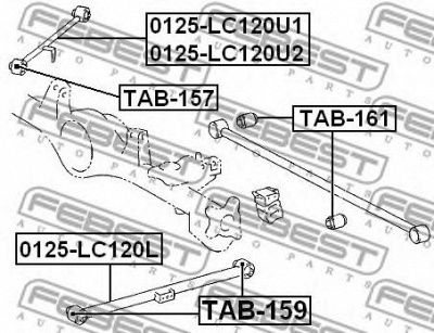 FEBEST 0125lc120u1 -  Рычаг независимой подвески колеса, подвеска колеса