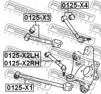 FEBEST 0125x2rh -  Рычаг независимой подвески колеса, подвеска колеса