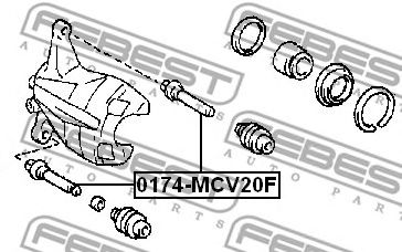 FEBEST 0174mcv20f -  Втулка направляющая суппорта тормозного переднего