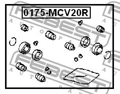 FEBEST 0175mcv20r -  Ремкомплект задних тормозных суппортов