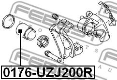 FEBEST 0176uzj200r -  Поршень суппорта тормозного заднего