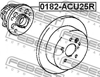 FEBEST 0182acu25r -  Ступица колеса заднего