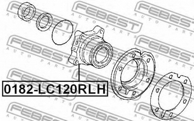 FEBEST 0182lc120rlh -  Подшипник ступичный задний, левый