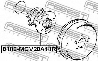 FEBEST 0182mcv20a48r -  Ступица колеса заднего