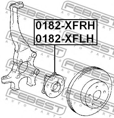 FEBEST 0182xflh -  СТУПИЦА ПЕРЕДНЯЯ левая С ДАТЧИКОМ АБС