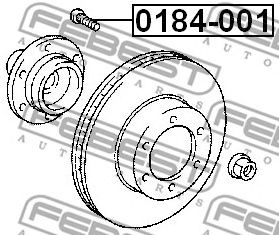 FEBEST 0184001 -  Шпилька колесная передняя