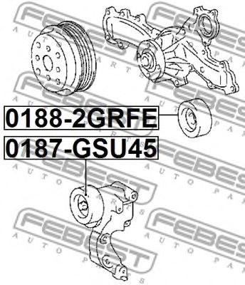 FEBEST 0187gsu45 -  Натяжной ролик, поликлиновойремень