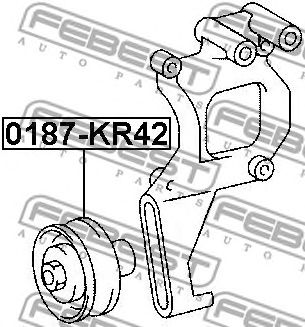 FEBEST 0187kr42 -  Ролик натяжителя ремня кондиционера