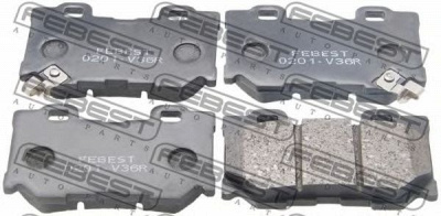 FEBEST 0201v36r -  Колодки тормозные дисковые задниеие, комплект