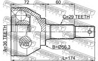 FEBEST 0210t31m9 -  Шарнирный комплект, приводной вал