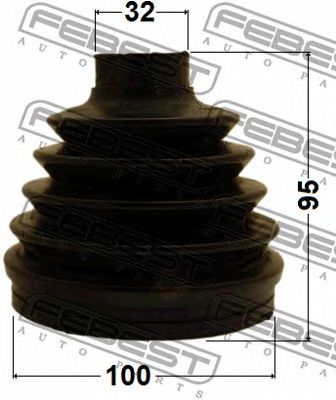FEBEST 0217pta60r -  Пыльник шрус наружный комплект100x95x32