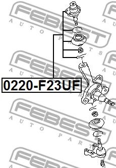 FEBEST 0220f23uf -  Опора шаровая переднего верхнего рычага
