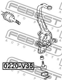 FEBEST 0220v35 -  Несущий / направляющий шарнир