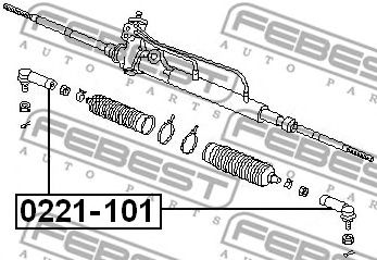 FEBEST 0221101 -  Наконечник поперечной рулевой тяги