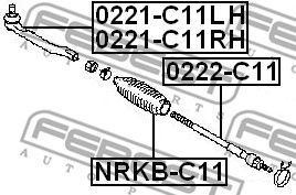 FEBEST 0221c11lh -  Наконечник поперечной рулевой тяги