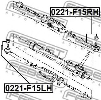 FEBEST 0221f15rh -  Наконечник поперечной рулевой тяги