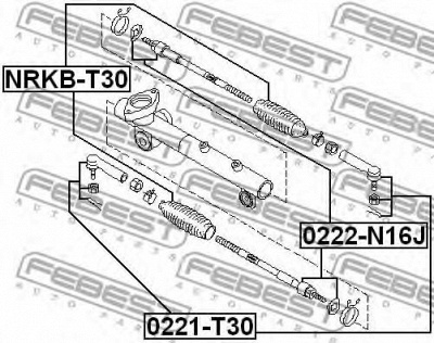 FEBEST 0221t30 -  Наконечник поперечной рулевой тяги