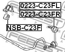 FEBEST 0223c23fr -  Тяга / стойка, стабилизатор